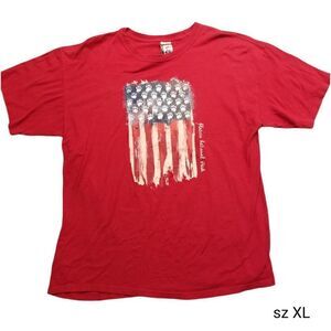 Red White & Blue American Flag Bear Claws Glacier National Park T-Shirt